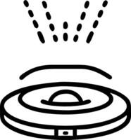 Holographic robot vacuum with floating cleaning path vector
