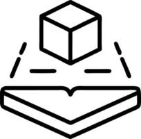 Holographic tablet with floating learning modules and copy space vector