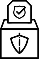 Holographic voting booth with privacy shield vector