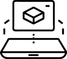 Holographic tablet with floating credit cards vector