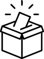 Illuminated ballot box in bokeh forest vector