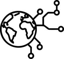 Hovering digital map with connected nodes on an isolated white background vector