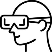 Innovator candidly testing a prototype with augmented reality vector