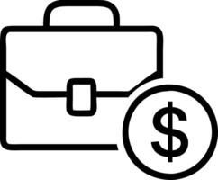 Isolated of a briefcase and dollar sign with the word Finance vector