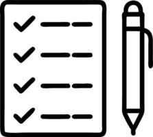 Isolated of a checklist and pen with the word Planning vector