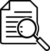 Isolated of a magnifying glass and document with the word Review vector
