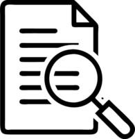 Isolated of a magnifying glass and document with the word Review vector
