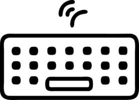 Keyboard with holographic shortcuts floating above keys vector