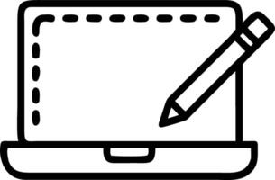 Laptop and pencil border frame with Digital Content text and copy space vector