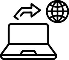 Laptop with Holographic Recycling Symbol and Globe vector