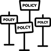 Levitating campaign signs with policy word clouds vector