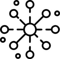 Levitation of digital particles with connected nodes on an isolated white background vector