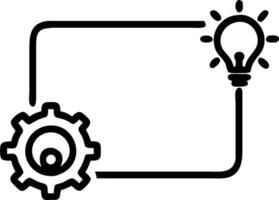 Light bulb and gears border frame with Creative Process text and copy space vector