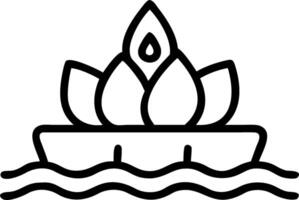 Loy Krathong Floating on Water vector