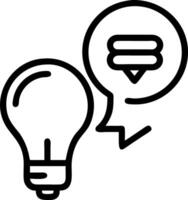 Lightbulb and Speech Bubble Icon vector