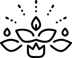 Loy Krathong with Floating Fireflies and Gems vector