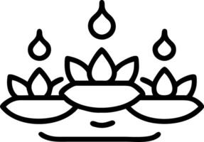 Loy Krathong Floating on Glossy Water vector