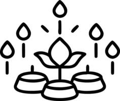 Loy Krathong with Floating Lanterns vector