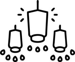 Loy Krathong with Floating Lanterns vector