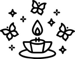 Loy Krathong with Glowing Butterflies and Lotus vector