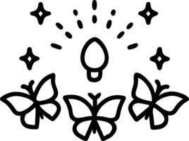 Loy Krathong with Glowing Butterflies vector