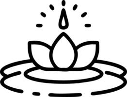 Loy Krathong with Glowing Elements and Water Reflections vector