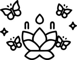 Loy Krathong with Glowing Butterflies and Lotus vector