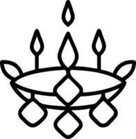 Loy Krathong with Glowing Gems and Ribbons on a Plain Background vector