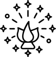 Loy Krathong with Glowing Fireflies vector