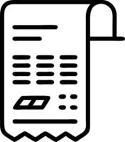 Macro Close up of Electronic Receipt vector