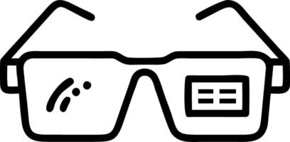 Macro of Digital Receipt on Smart Glasses Display vector