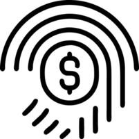 Macro of Digital Fingerprint with Currency Symbol vector