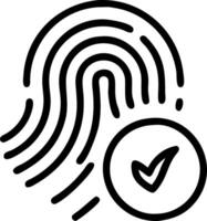 Macro of Fingerprint with Holographic Green Energy Symbol vector