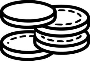 Macro of Futuristic Coins Stacked vector
