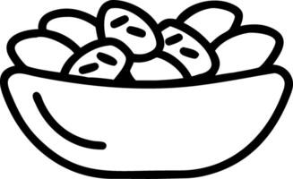 Macro of Nuts in a Bowl vector