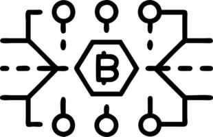 Microscopic blockchain ledger vector