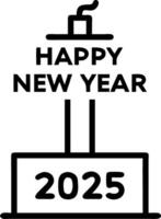 Minimalist New Year Podium vector