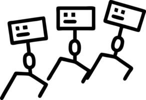 Nano robot campaign canvassers vector