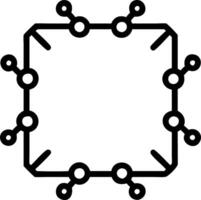 Nanotech border with microscopic elements and copy space vector