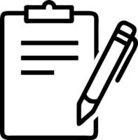 Pen and clipboard border frame with Strategy Development text and copy space vector