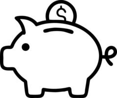 Piggy bank with digital price tag vector