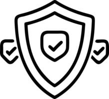 Plain backdrop with floating integrity shields vector