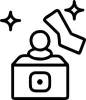 Plain background with holographic voter vector