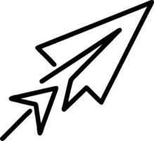 Plain gradient with rising paper airplane vector