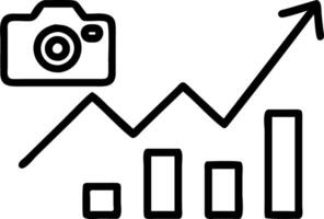 Plain geometric shapes with rising bar graph vector