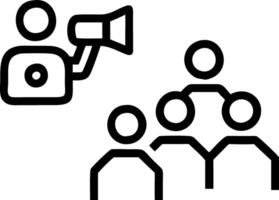 Plain gradient with silhouetted voters vector