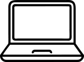 Plain Laptop with Blank Screen vector
