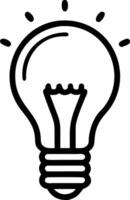 Plain Light Bulb with Copy Space vector