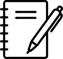 Plain Notebook with Pen vector