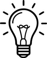 Plain Light Bulb with Copy Space vector